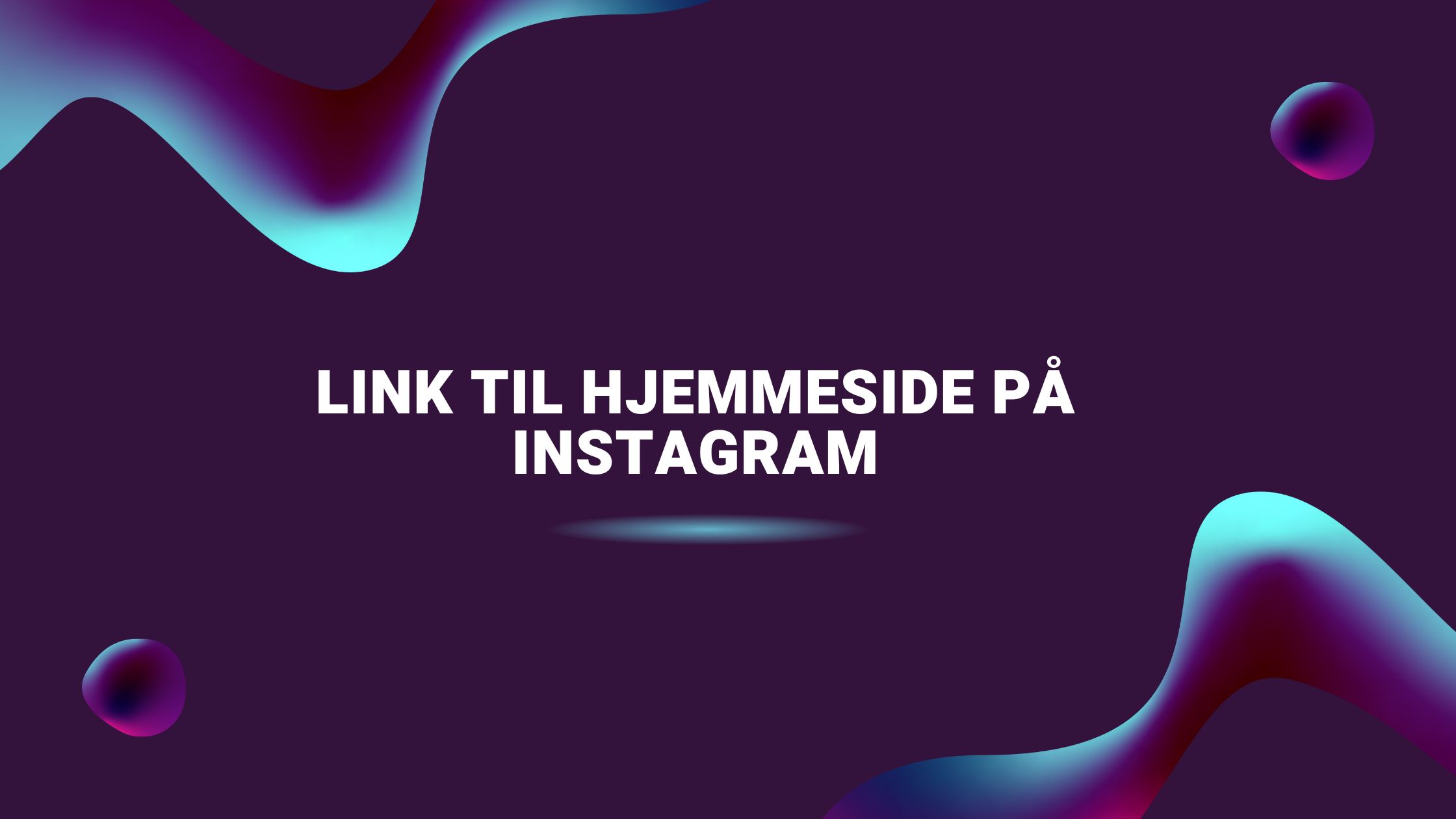 Link til hjemmeside på Instagram